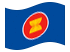 ASEAN (Associação das Nações do Sudeste Asiático)-Bandeira ondulante