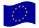 União Europeia (UE)-Bandeira ondulante