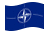 NATO (Organização do Tratado do Atlântico Norte)-Bandeira ondulante