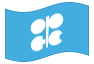 Bandeira animada OPEP (Organização dos Países Exportadores de Petróleo)