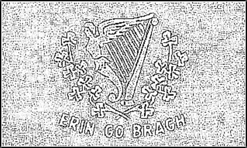 Contorno da bandeira de Erin go Bragh para colorir