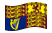 Família Real (Grã-Bretanha)-Bandeira ondulante