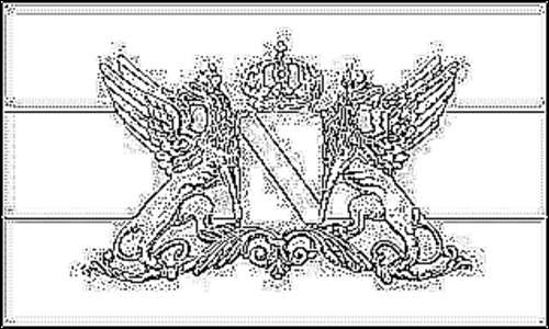 Contorno da bandeira de Grão-Ducado de Baden para colorir