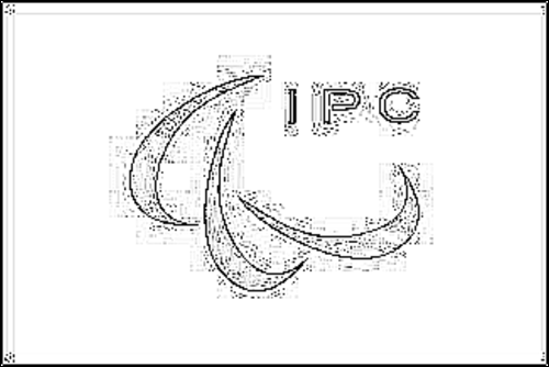 Contorno da bandeira de Comité Paralímpico Internacional (IPC) para colorir