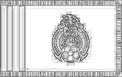 Contorno da bandeira de Federação Mexicana de Futebol para colorir