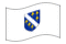 Bósnia e Herzegovina (1992)-Bandeira ondulante