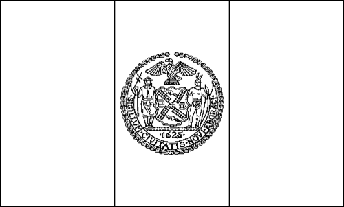 Contorno da bandeira de Cidade de Nova Iorque para colorir