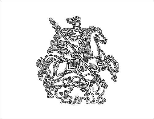 Contorno da bandeira de Moscovo para colorir