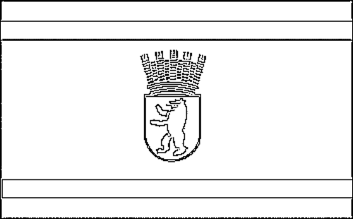 Contorno da bandeira de Berlim Oriental (Ostberlin) para colorir