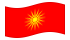 Macedónia (1992-1995)-Bandeira ondulante