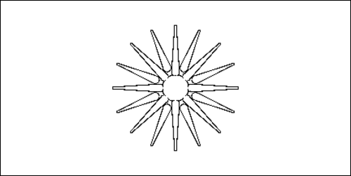 Contorno da bandeira de Macedónia (1992-1995) para colorir