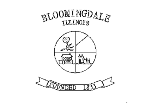 Contorno da bandeira de Bloomingdale para colorir