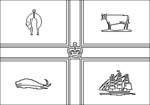Contorno da bandeira de Melbourne para colorir