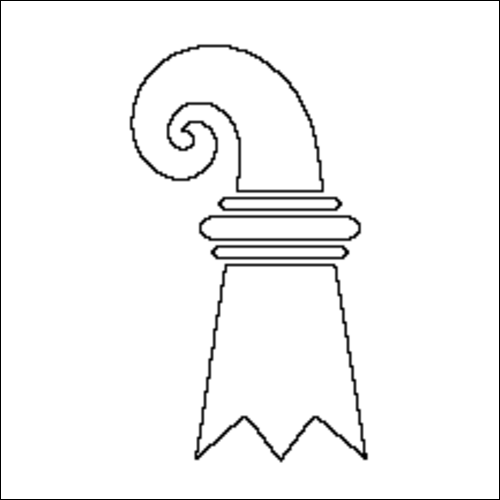 Contorno da bandeira de Basileia-Cidade para colorir