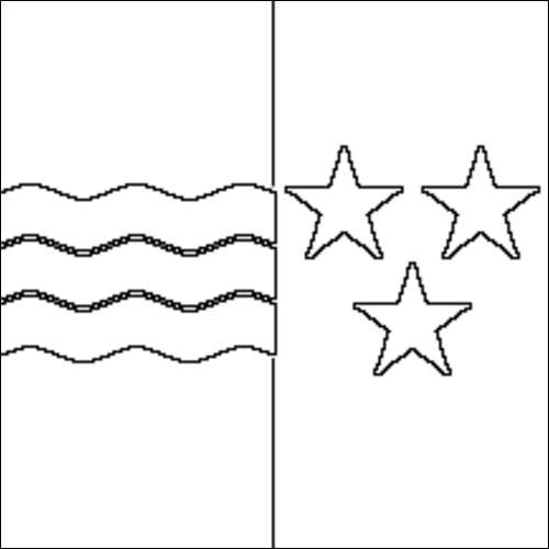 Contorno da bandeira de Aargau para colorir