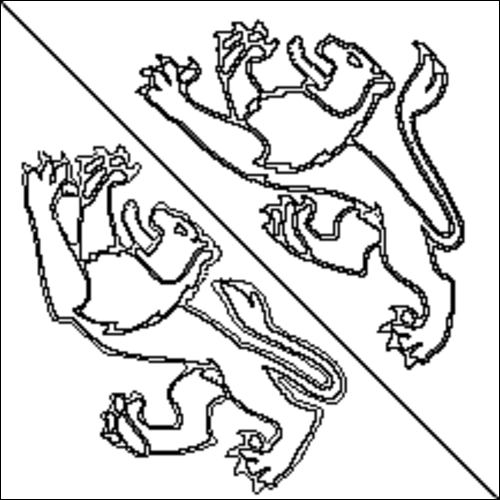 Contorno da bandeira de Thurgau para colorir