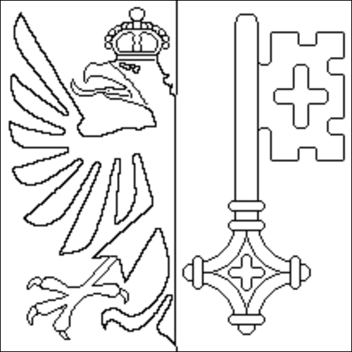 Contorno da bandeira de Genf / Genève para colorir