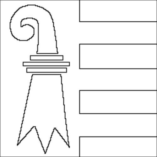 Contorno da bandeira de Jura para colorir