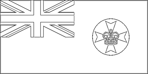 Contorno da bandeira de Queensland para colorir
