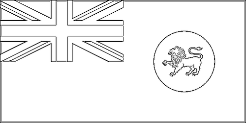 Contorno da bandeira de Tasmânia para colorir
