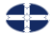 Eureka Stockade-Bandeira em vinheta oval