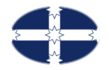 Eureka Stockade-Bandeira em vinheta oval