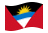 Antígua e Barbuda-Bandeira ondulante