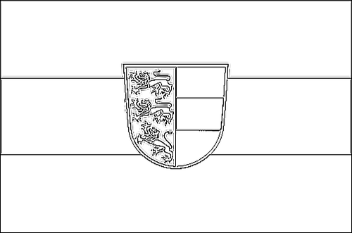 Contorno da bandeira de Caríntia (bandeira de serviço) para colorir