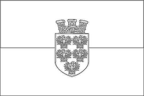 Contorno da bandeira de Baixa Áustria (bandeira de serviço) para colorir