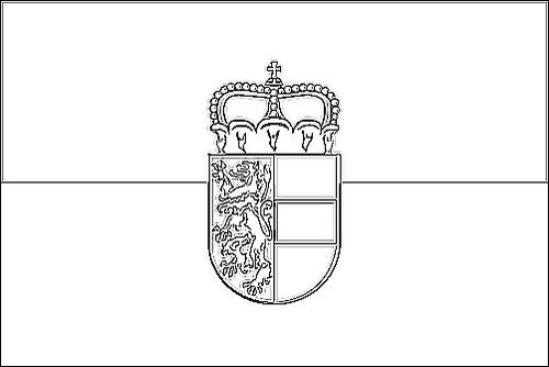 Contorno da bandeira de Salzburgo (bandeira de serviço) para colorir
