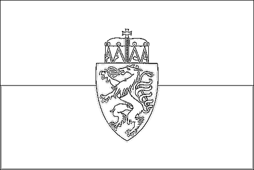 Contorno da bandeira de Estíria (bandeira de serviço) para colorir