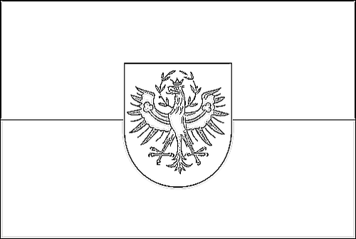 Contorno da bandeira de Tirol (bandeira de serviço) para colorir