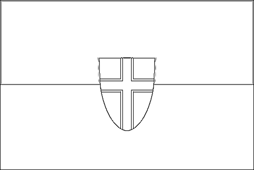 Contorno da bandeira de Viena (bandeira de serviço) para colorir