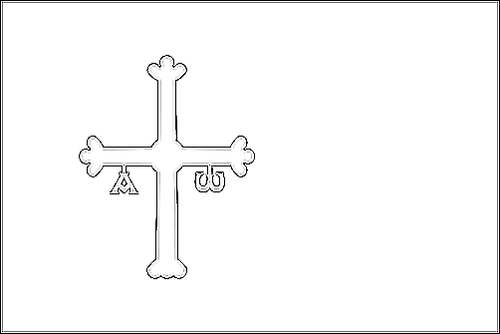 Contorno da bandeira de Astúrias para colorir