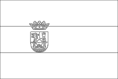 Contorno da bandeira de Extremadura para colorir