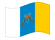 Ilhas Canárias-Bandeira ondulante