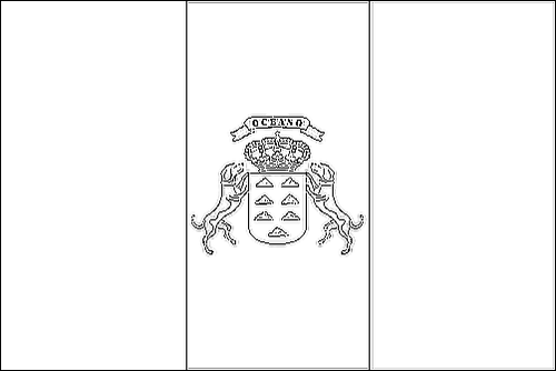 Contorno da bandeira de Ilhas Canárias para colorir