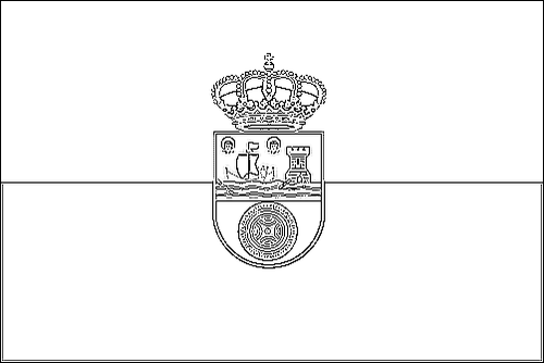 Contorno da bandeira de Cantabria para colorir