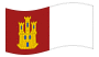 Castela-La Mancha-Bandeira ondulante