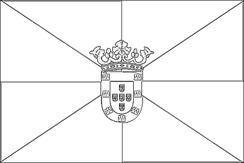 Contorno da bandeira de Ceuta para colorir