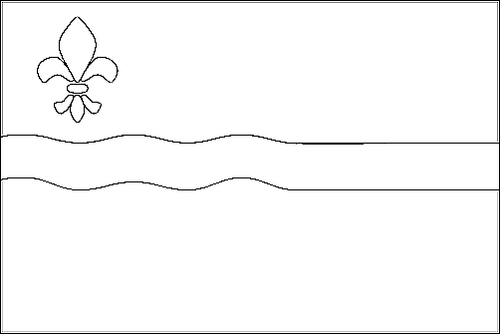 Contorno da bandeira de Flevolândia para colorir