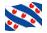 Frísia (Fryslân)-Bandeira ondulante