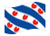 Frísia (Fryslân)-Bandeira ondulante