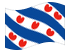 Frísia (Fryslân)-Bandeira ondulante
