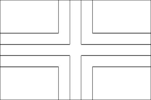 Contorno da bandeira de Groninga para colorir