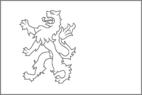 Contorno da bandeira de Holanda do Sul (Zuid-Holland) para colorir