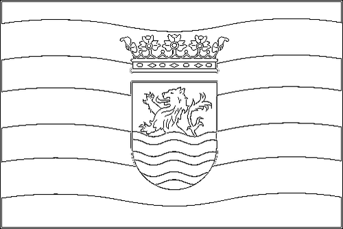 Contorno da bandeira de Zelândia (Zealand) para colorir