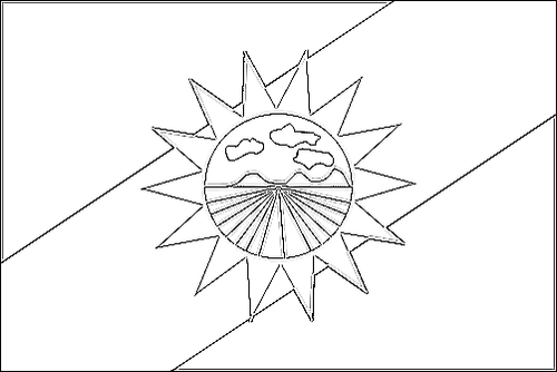 Contorno da bandeira de Yaracuy para colorir