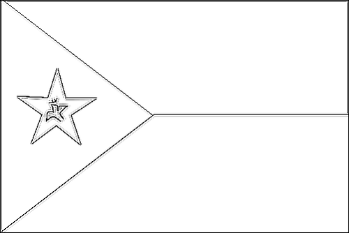 Contorno da bandeira de Trujillo para colorir