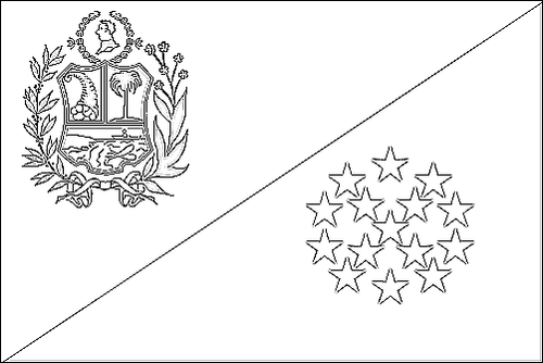 Contorno da bandeira de Sucre para colorir